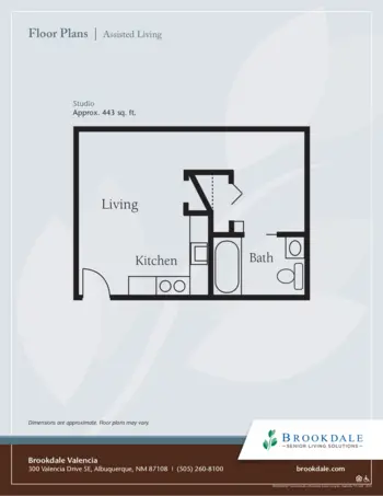 Floorplan of Brookdale Valencia Assisted Living, Assisted Living, Albuquerque, NM 3