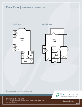 Floorplan of Brookdale the Heights, Assisted Living, Houston, TX 3