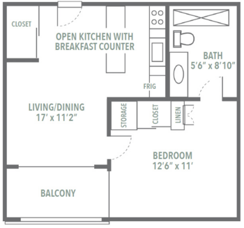 Floorplan of Cascades of Tucson, Assisted Living, Tucson, AZ 5