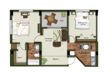 Floorplan of Commonwealth Senior Living at Oak Ridge, Assisted Living, Oak Ridge, TN 1