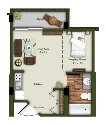 Floorplan of Commonwealth Senior Living at Oak Ridge, Assisted Living, Oak Ridge, TN 2
