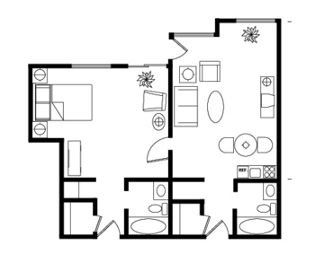 Floorplan of El Cerrito Royale, Assisted Living, El Cerrito, CA 1