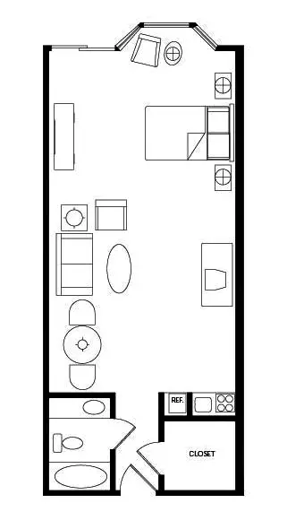 Floorplan of El Cerrito Royale, Assisted Living, El Cerrito, CA 3