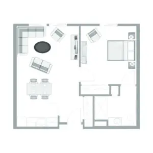 Floorplan of Eldorado West, Assisted Living, Memory Care, Burien, WA 1