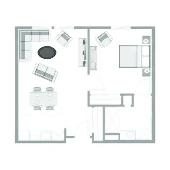 Floorplan of Eldorado West, Assisted Living, Memory Care, Burien, WA 2