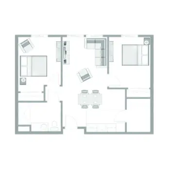 Floorplan of Eldorado West, Assisted Living, Memory Care, Burien, WA 6