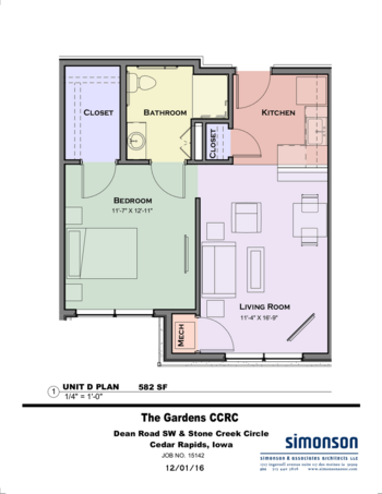 Floorplan of Gardens of Cedar Rapids, Assisted Living, Memory Care, Cedar Rapids, IA 1
