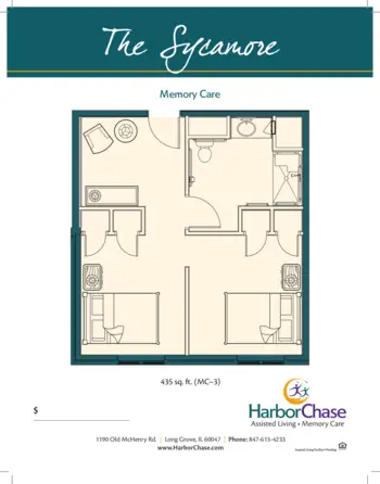 Floorplan of HarborChase of Long Grove, Assisted Living, Long Grove, IL 1