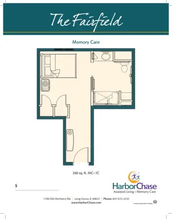 Floorplan of HarborChase of Long Grove, Assisted Living, Long Grove, IL 4