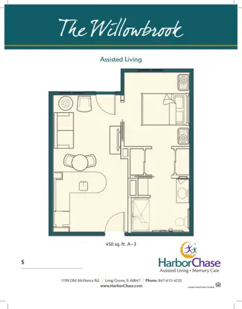 Floorplan of HarborChase of Long Grove, Assisted Living, Long Grove, IL 7