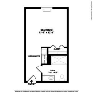 Floorplan of Juniper Village at Mount Joy, Assisted Living, Mount Joy, PA 1