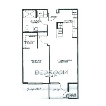 Floorplan of The Bridge Restirement & Assisted Living, Assisted Living, Grants Pass, OR 4