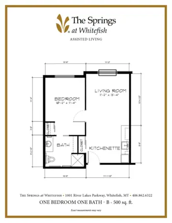 Floorplan of The Springs at Whitefish, Assisted Living, Memory Care, Whitefish, MT 2