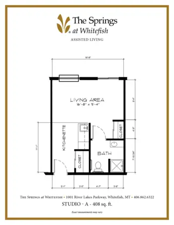 Floorplan of The Springs at Whitefish, Assisted Living, Memory Care, Whitefish, MT 8