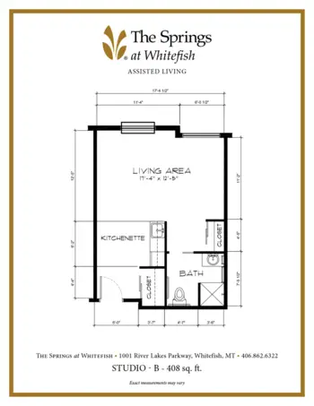 Floorplan of The Springs at Whitefish, Assisted Living, Memory Care, Whitefish, MT 9