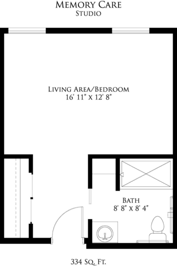 Floorplan of Traditions at Brookside, Assisted Living, McCordsville, IN 2