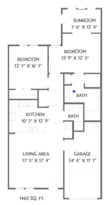 Floorplan of Traditions at Brookside, Assisted Living, McCordsville, IN 4