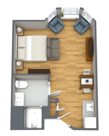 Floorplan of Whispering Winds of Apple Valley, Assisted Living, Apple Valley, CA 8