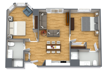 Floorplan of Whispering Winds of Apple Valley, Assisted Living, Apple Valley, CA 10