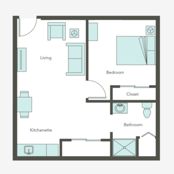 Floorplan of Aegis Living at Marymoor, Assisted Living, Redmond, WA 1