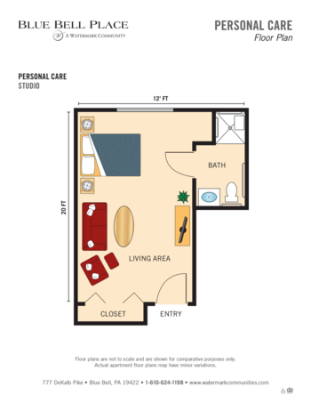 Floorplan of Blue Bell Place, Assisted Living, Blue Bell, PA 1
