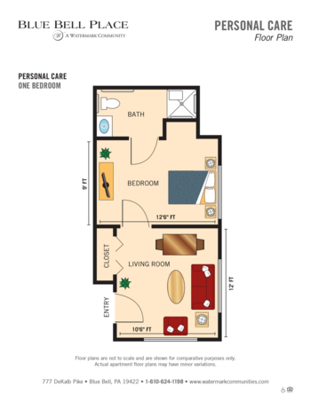 Floorplan of Blue Bell Place, Assisted Living, Blue Bell, PA 2