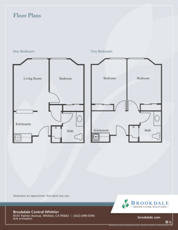 Floorplan of Brookdale Central Whittier, Assisted Living, Whittier, CA 2