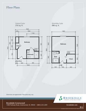 Floorplan of Brookdale Greenwood, Assisted Living, Memory Care, Greenwood, SC 1