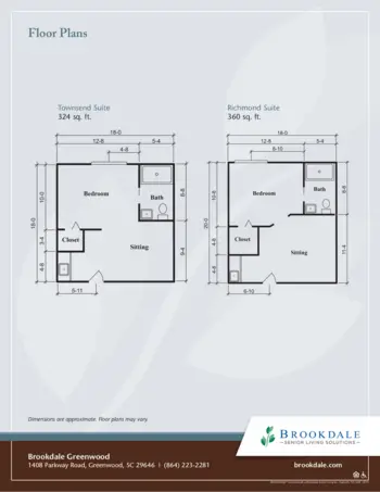 Floorplan of Brookdale Greenwood, Assisted Living, Memory Care, Greenwood, SC 2