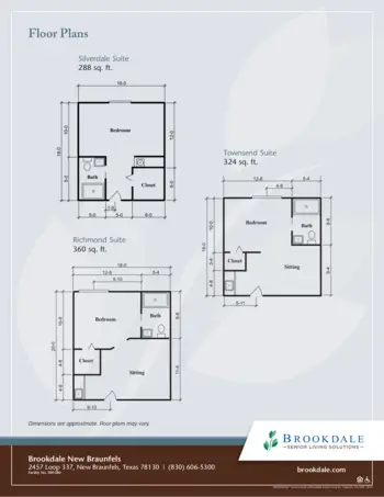 Floorplan of Brookdale New Braunfels, Assisted Living, New Braunfels, TX 1
