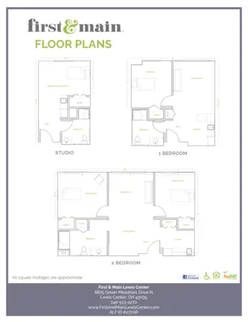 Floorplan of First & Main of Lewis Center, Assisted Living, Lewis Center, OH 1