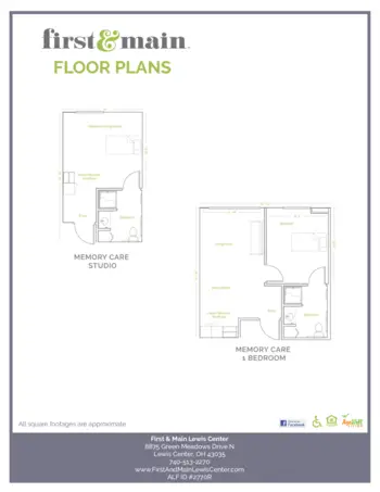 Floorplan of First & Main of Lewis Center, Assisted Living, Lewis Center, OH 2