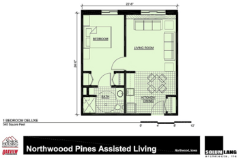 Floorplan of Northwood Pines, Assisted Living, Northwood, IA 2