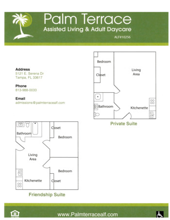 Floorplan of Palm Terrace Assisted Living & Adult Daycare, Assisted Living, Tampa, FL 1