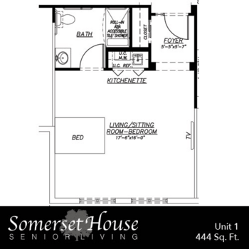 Floorplan of Somerset House, Assisted Living, Vero Beach, FL 1