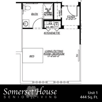 Floorplan of Somerset House, Assisted Living, Vero Beach, FL 2