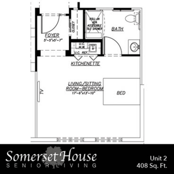 Floorplan of Somerset House, Assisted Living, Vero Beach, FL 4