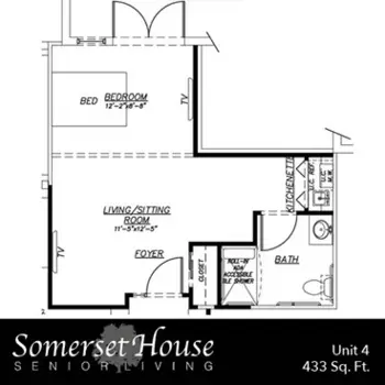 Floorplan of Somerset House, Assisted Living, Vero Beach, FL 8
