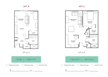 Floorplan of Storypoint Assisted Living and Memory Care, Assisted Living, Memory Care, Grand Ledge, MI 2