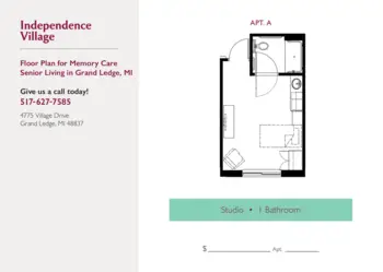 Floorplan of Storypoint Assisted Living and Memory Care, Assisted Living, Memory Care, Grand Ledge, MI 5