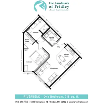 Floorplan of The Landmark of Fridley Senior Living, Assisted Living, Memory Care, Fridley, MN 1