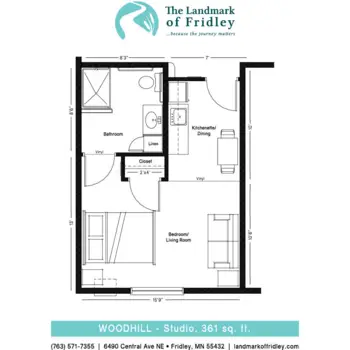 Floorplan of The Landmark of Fridley Senior Living, Assisted Living, Memory Care, Fridley, MN 4