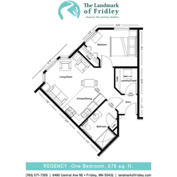 Floorplan of The Landmark of Fridley Senior Living, Assisted Living, Memory Care, Fridley, MN 7