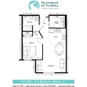 Floorplan of The Landmark of Fridley Senior Living, Assisted Living, Memory Care, Fridley, MN 8