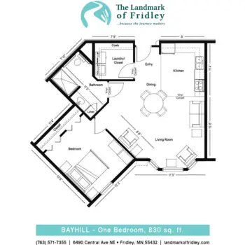 Floorplan of The Landmark of Fridley Senior Living, Assisted Living, Memory Care, Fridley, MN 9