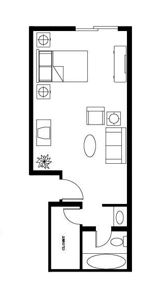 Floorplan of Westborough Royale, Assisted Living, South San Francisco, CA 3