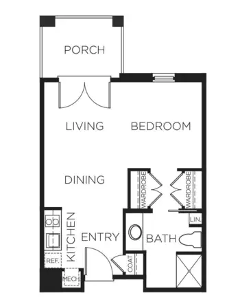 Floorplan of Woodland Terrace, Assisted Living, Cary, NC 3
