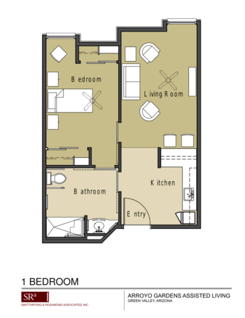 Floorplan of Arroyo Gardens Independent and Assisted Living, Assisted Living, Independent Living, Green Valley, AZ 1