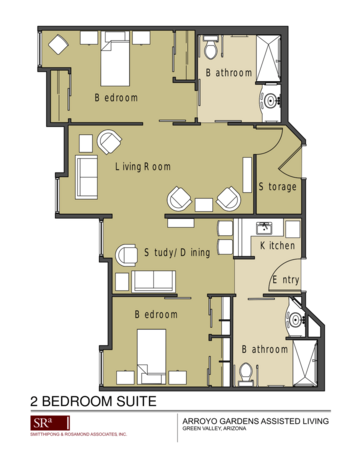Floorplan of Arroyo Gardens Independent and Assisted Living, Assisted Living, Independent Living, Green Valley, AZ 4