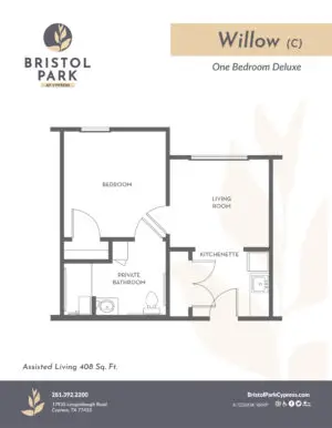 Floorplan of Bristol Park at Cypress Assisted Living & Memory Care, Assisted Living, Memory Care, Cypress, TX 6